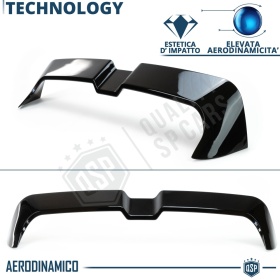SPOILER Alerón Trasero PARA Audi A3 8V Sportback | Labio Maletero Techo NEGRO RS3 Style