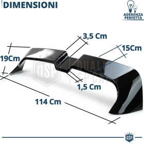 SPOILER Alerón Trasero PARA Audi A3 8V Sportback | Labio Maletero Techo NEGRO RS3 Style