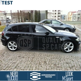 SPOILER Alerón Trasero PARA BMW Serie 1 E87 E81 | Labio Maletero Techo NEGRO MSport Style