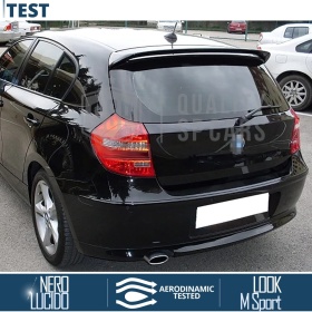 SPOILER Alerón Trasero PARA BMW Serie 1 E87 E81 | Labio Maletero Techo NEGRO MSport Style