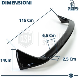 SPOILER Alerón Trasero PARA BMW Serie 1 E87 E81 | Labio Maletero Techo NEGRO MSport Style