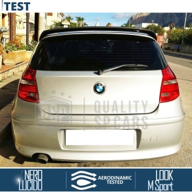 SPOILER Alerón Trasero PARA BMW Serie 1 E87 E81 | Labio Maletero Techo NEGRO MSport Style