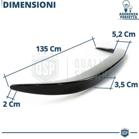 SPOILER Alerón Trasero PARA BMW Serie 5 E60 | Labio Maletero Techo NEGRO MSport Style
