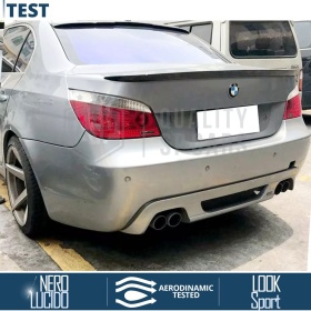 SPOILER Alerón Trasero PARA BMW Serie 5 E60 | Labio Maletero Techo NEGRO MSport Style