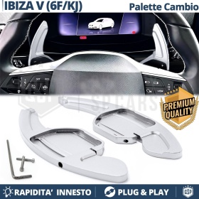 2 Levas de Volante para SEAT IBIZA 5 (6F, KJ) | Levas de Cambio en Aluminio Silver