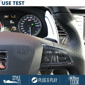 2 Levas de Volante para SEAT ATECA 16-21 | Levas de Cambio en Aluminio Silver