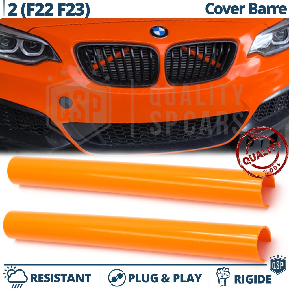 Orange Kühlergrill Zierleisten Rohr Streifen für BMW 2ER F22 F23 | Starre Kühlerschutz Bänder Orange Kühlergrill Zierleisten Rohr Streifen für BMW 2ER F22 F23 | Starre Kühlerschutz Bänder