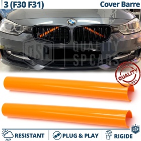 Orange Crash Bar Covers for BMW 3 Series F30 F31 Front Grill | Rigid Radiator Protection Bars