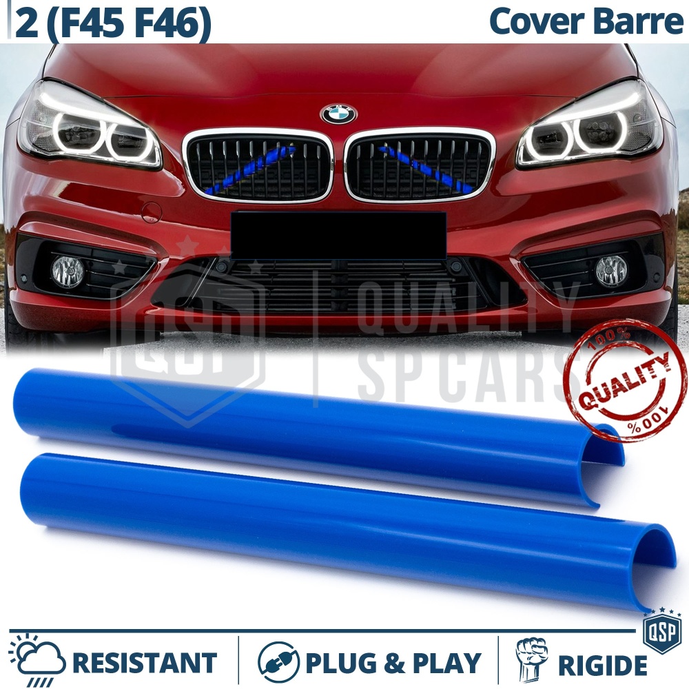 Barras Soporte Rejilla Azules para BMW Serie 2 F4, F46 | Tiras Rigidas Protección Radiador