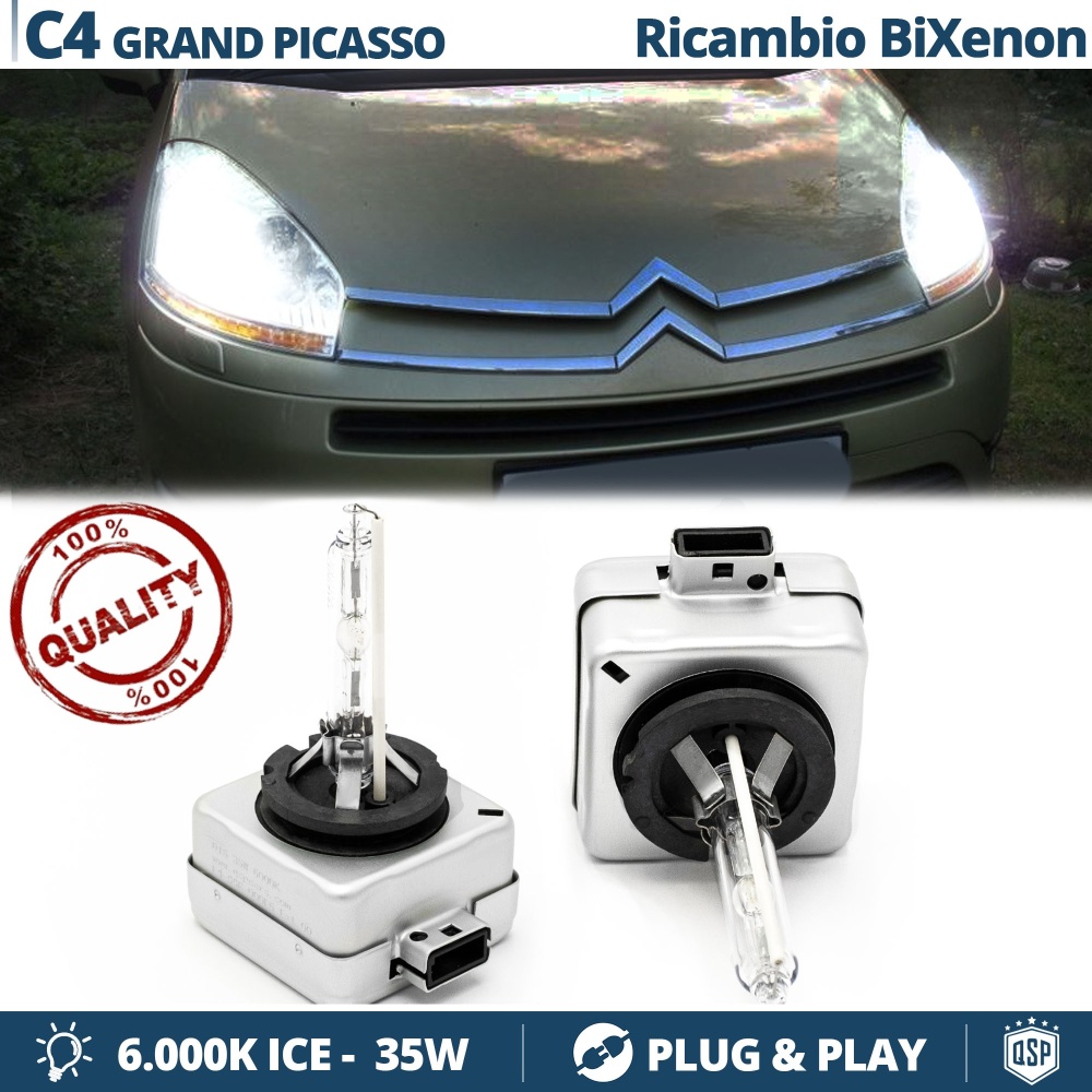 2x D1S Bi-Xenon Replacement Bulbs for CITROEN C4 GRAND PICASSO I HID 6.000K White Ice 35W 2x D1S Bi-Xenon Replacement Bulbs for CITROEN C4 GRAND PICASSO I HID 6.000K White Ice 35W
