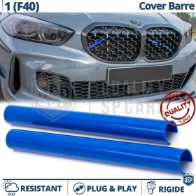 Blue Crash Bar Covers for BMW 1 Series F40 Front Grill | Rigid Radiator Protection Bars