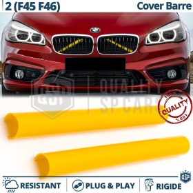 Gelbe Kühlergrill Zierleisten Rohr Streifen für BMW 2ER F45 F46 | Starre Kühlerschutz Bänder