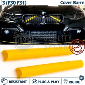 Yellow Crash Bar Covers for BMW 3 Series F30 F31 Front Grill | Rigid Radiator Protection Bars