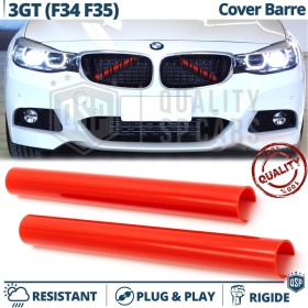 Red Crash Bar Covers for BMW 3 Series GT F34 F35 Front Grill | Rigid Radiator Protection Bars