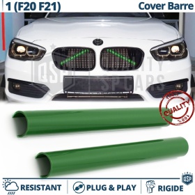 Green Crash Bar Covers for BMW 1 Series F20 F21 Front Grill | Rigid Radiator Protection Bars