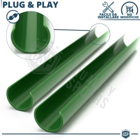 Green Crash Bar Covers for BMW 1 Series F20 F21 Front Grill | Rigid Radiator Protection Bars