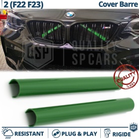 Grüne Kühlergrill Zierleisten Rohr Streifen für BMW 2ER F22 F23 | Starre Kühlerschutz Bänder