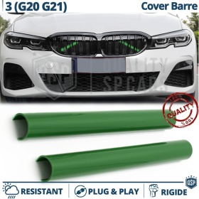 Barras Soporte Rejilla Verdes para BMW Serie 3 G20 G21 | Tiras Rigidas Protección Radiador