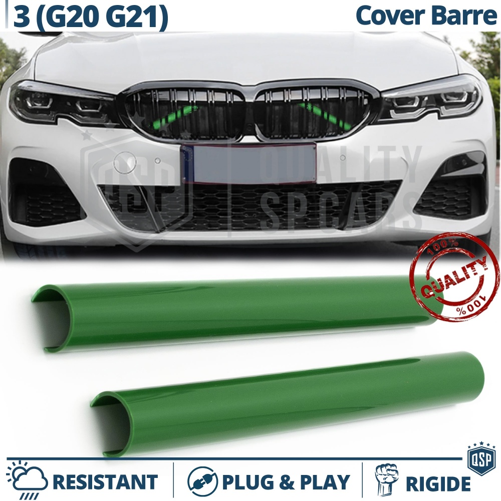 Barras Soporte Rejilla Verdes para BMW Serie 3 G20 G21 | Tiras Rigidas Protección Radiador Barras Soporte Rejilla Verdes para BMW Serie 3 G20 G21 | Tiras Rigidas Protección Radiador