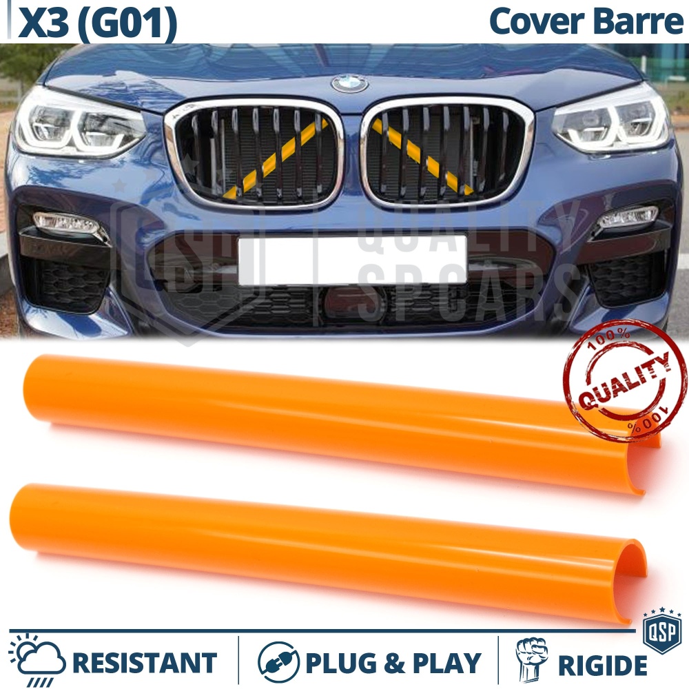 Cover Barre Radiatore per Bmw X3 G01 Arancioni | Fasce Rigide Professionali per Barre Trasversali Cover Barre Radiatore per Bmw X3 G01 Arancioni | Fasce Rigide Professionali per Barre Trasversali