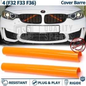 Barras Soporte Rejilla Naranja para BMW Serie 4 F32 F33 F36 | Tiras Rigidas Protección Radiador