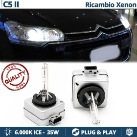 2x Bombillas Xenon D1S de Repuesto para CITROEN C5 II Luz 6.000K Blanco Frio Lámpara 35W