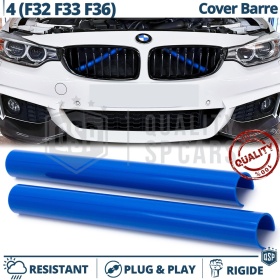 Barres de Garniture de Calandre Bleues pour BMW Série 4 F32 F33 F36 | Bandes de Protection de Radiateur