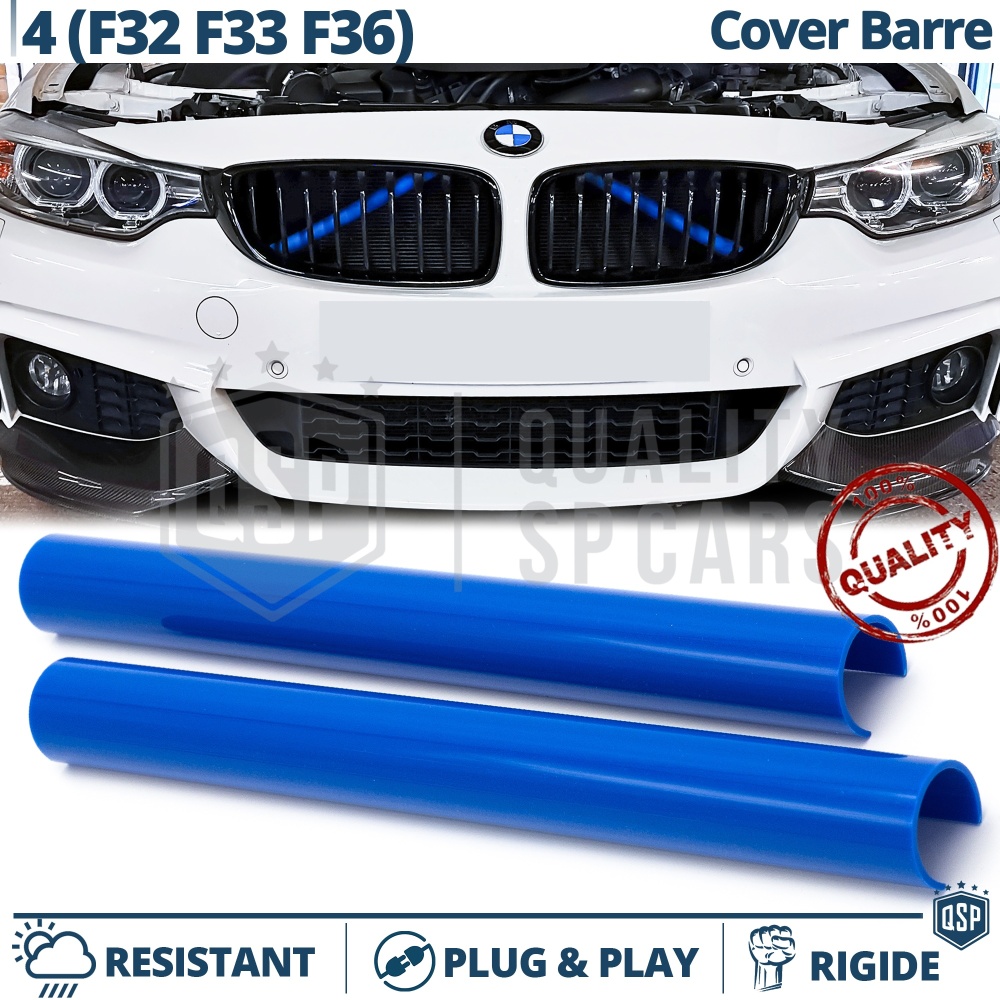 Barres de Garniture de Calandre Bleues pour BMW Série 4 F32 F33 F36 | Bandes de Protection de Radiateur