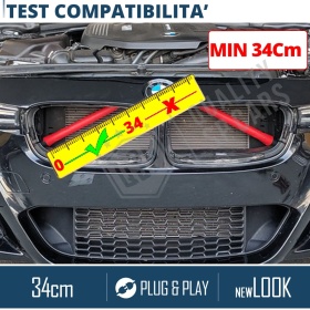 Barras Soporte Rejilla Rojas para BMW Serie 4 F32 F33 F36 | Tiras Rigidas Protección Radiador