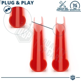 Barras Soporte Rejilla Rojas para BMW Serie 4 F32 F33 F36 | Tiras Rigidas Protección Radiador