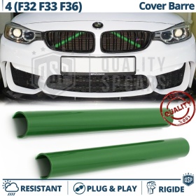 Barras Soporte Rejilla Verdes para BMW Serie 4 F32 F33 F36 | Tiras Rigidas Protección Radiador