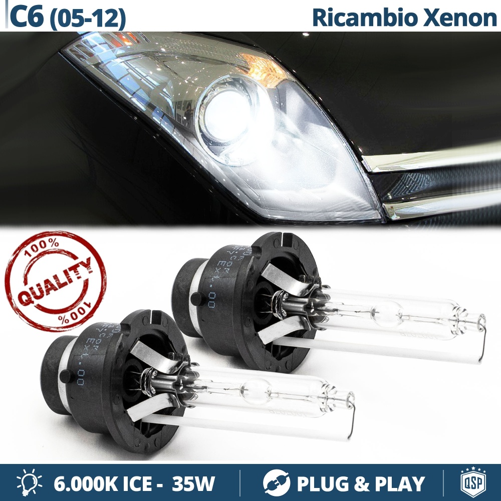 2x D2S Xenon Replacement Bulbs for CITROEN C6 HID 6.000K White Ice 35W 2x D2S Xenon Replacement Bulbs for CITROEN C6 HID 6.000K White Ice 35W