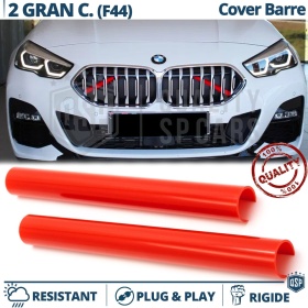 Rot Kühlergrill Zierleisten Rohr Streifen für BMW 2er Gran Coupè F44 | Starre Kühlerschutz Bänder