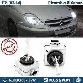 2 Bombillas Bi-Xenon D1S de Repuesto para CITROEN C8 Luz 6.000K Blanco Frio Lámpara 35W