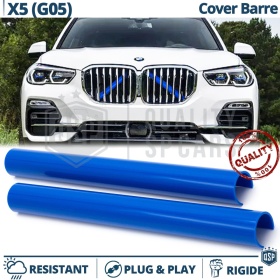 Barras Soporte Rejilla Azules para BMW X5 G05 | Tiras Rigidas Protección Radiador