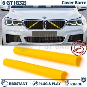 Yellow Crash Bar Covers for BMW 6 Series GT G32 Front Grill | Rigid Radiator Protection Bars
