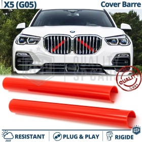 Barras Soporte Rejilla Rojas para BMW X5 G05 | Tiras Rigidas Protección Radiador