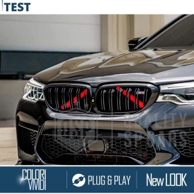 Red Crash Bar Covers for BMW 6 Series GT G32 Front Grill | Rigid Radiator Protection Bars