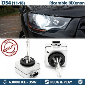 2x Bombillas Bi-Xenon D1S de Repuesto para CITROEN DS4 Luz 6.000K Blanco Frio Lámpara 35W