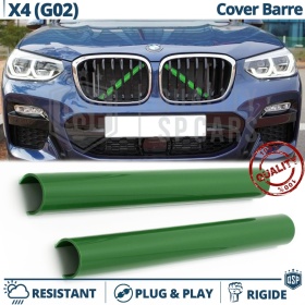 Barras Soporte Rejilla Verdes para BMW X4 G02 | Tiras Rigidas Protección Radiador