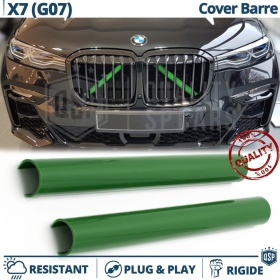 Barras Soporte Rejilla Verdes para BMW X7 G07 | Tiras Rigidas Protección Radiador