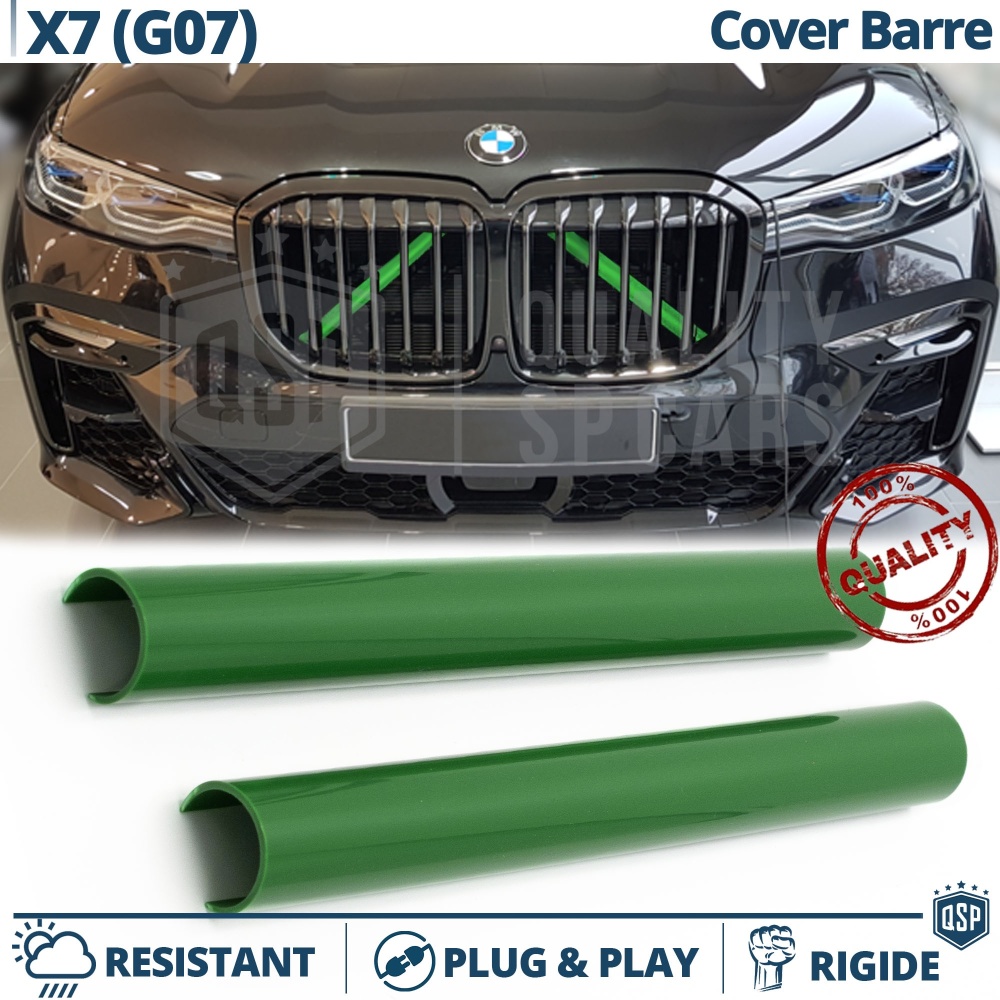 Barras Soporte Rejilla Verdes para BMW X7 G07 | Tiras Rigidas Protección Radiador Barras Soporte Rejilla Verdes para BMW X7 G07 | Tiras Rigidas Protección Radiador