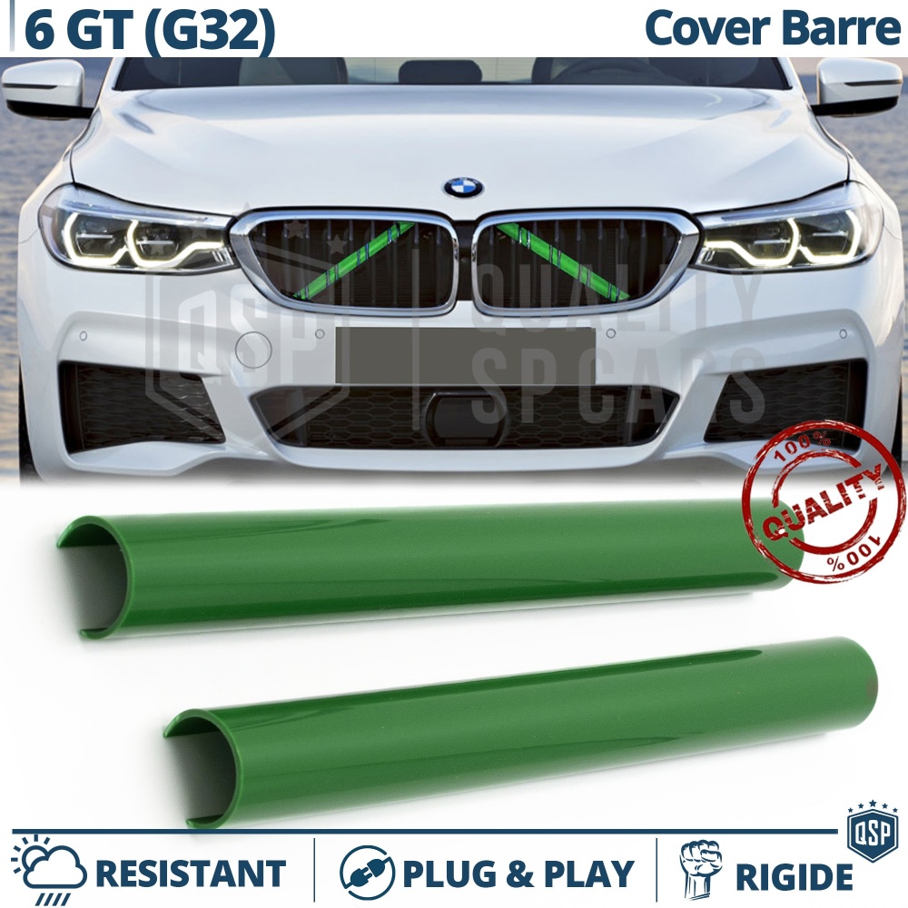 Barras Soporte Rejilla Verdes para BMW Serie 6 GT G32 | Tiras Rigidas Protección Radiador Barras Soporte Rejilla Verdes para BMW Serie 6 GT G32 | Tiras Rigidas Protección Radiador