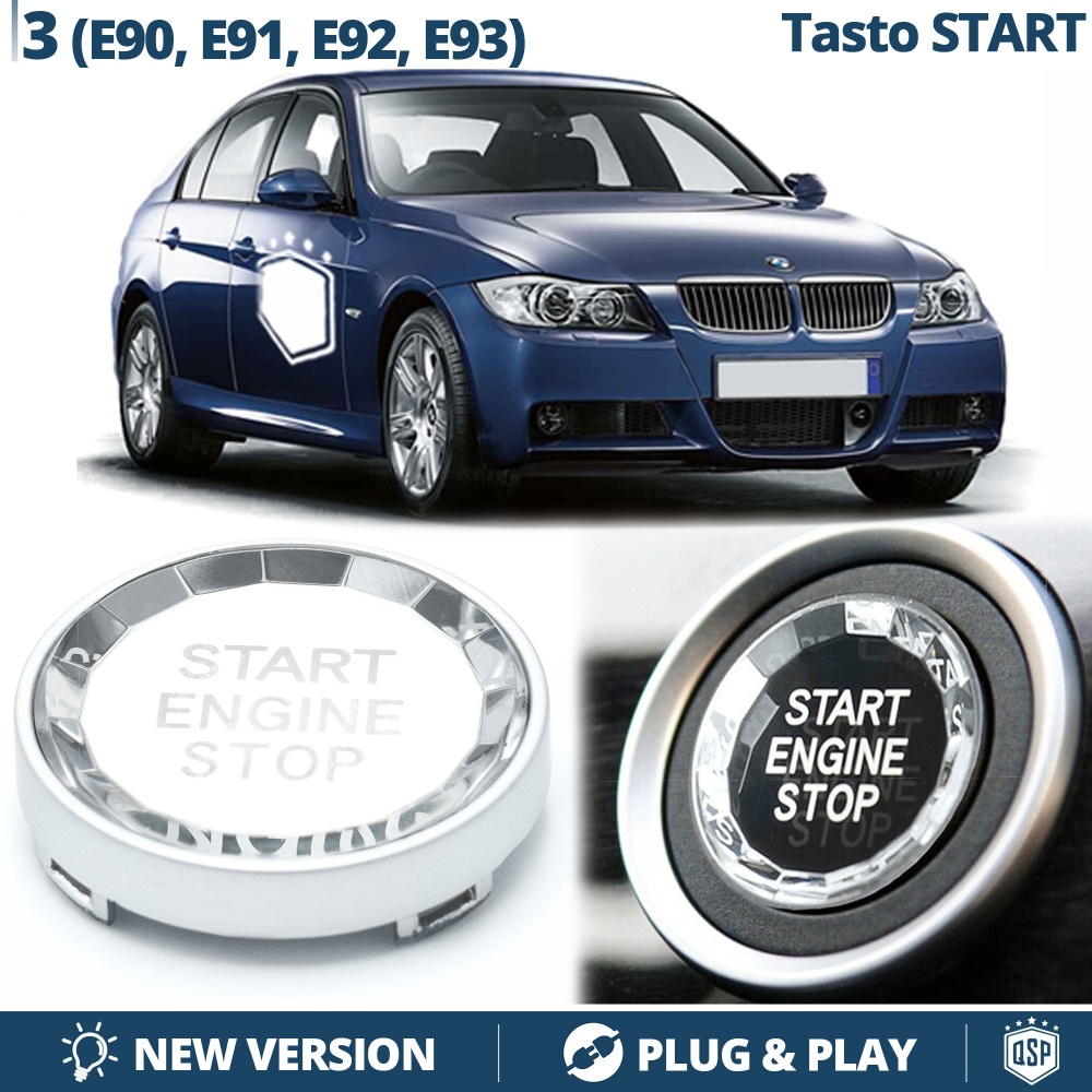 Botón de Arranque START STOP para Bmw Serie 3 E90 E91 E92 E93 | Pulsador Arranque CRISTAL