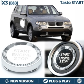 Botón de Arranque START STOP  para Bmw X3 E83 | Pulsador Arranque CRISTAL Cromado