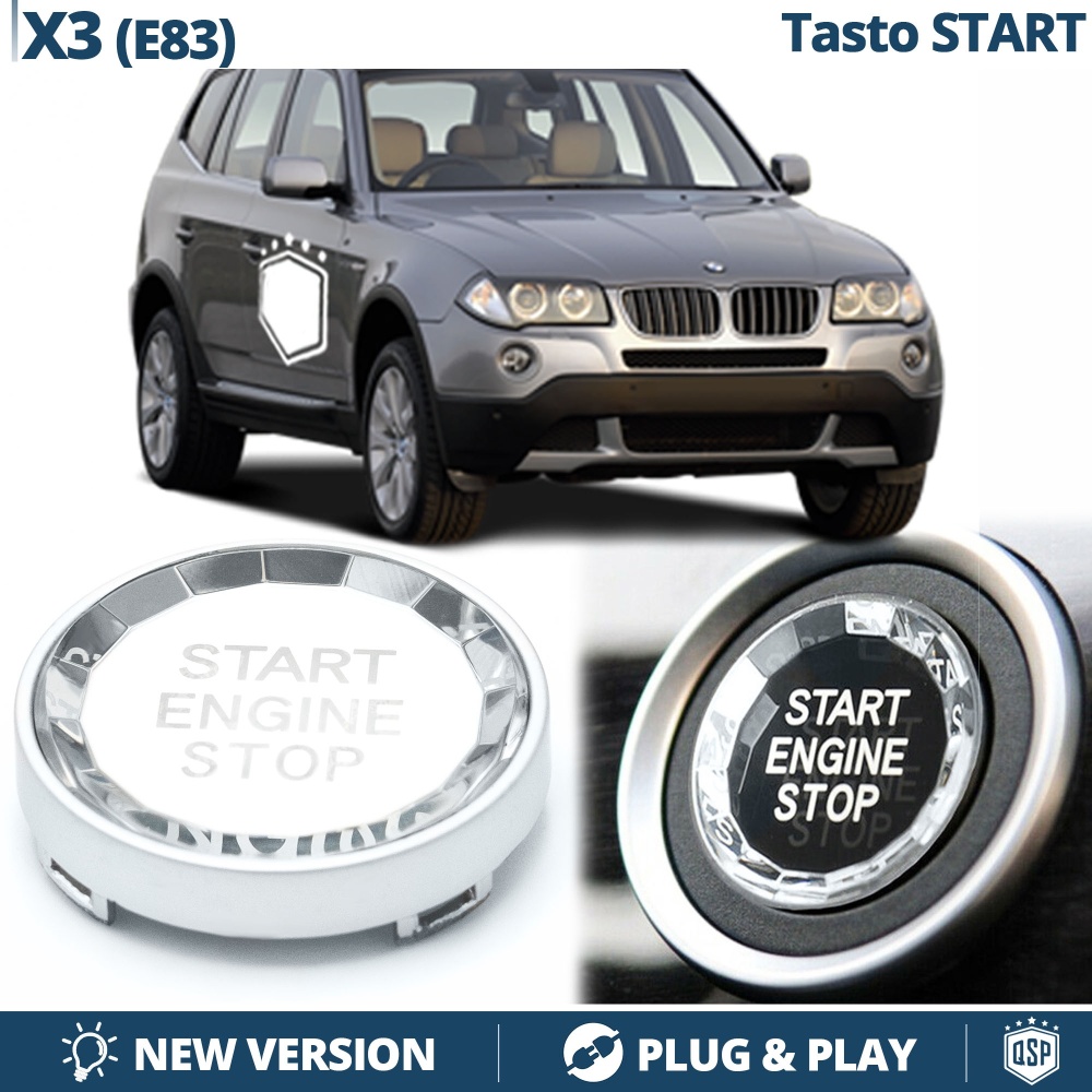 Botón de Arranque START STOP para Bmw X3 E83 | Pulsador Arranque CRISTAL Cromado Botón de Arranque START STOP para Bmw X3 E83 | Pulsador Arranque CRISTAL Cromado