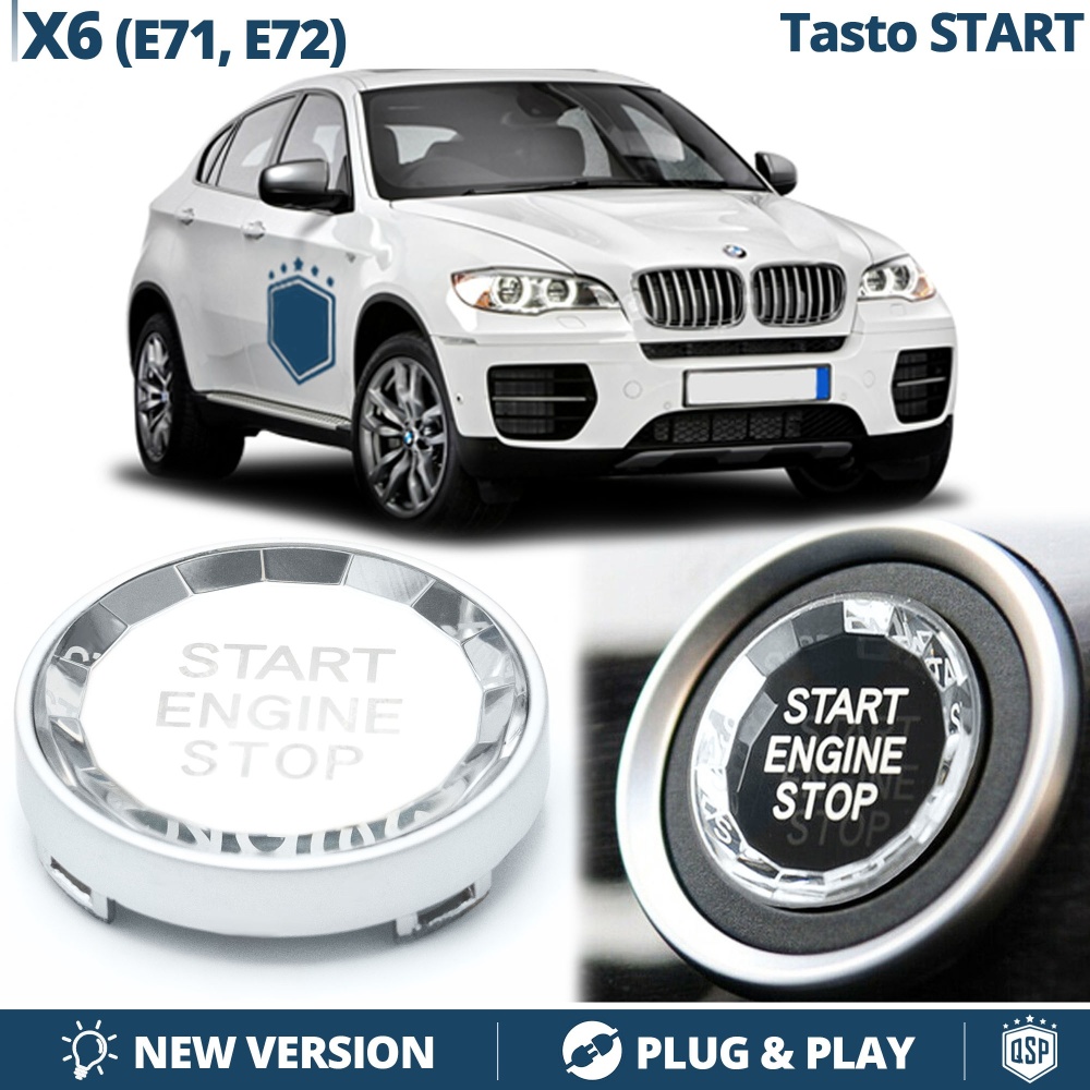 Botón de Arranque START STOP para Bmw X6 E71, E72 | Pulsador Arranque CRISTAL Cromado Botón de Arranque START STOP para Bmw X6 E71, E72 | Pulsador Arranque CRISTAL Cromado