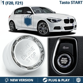 Botón de Arranque START STOP  para Bmw Serie 1 F20, F21 con Botón OFF | Pulsador CRISTAL