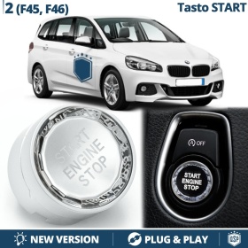 Botón de Arranque START STOP  para Bmw Serie 2 F45, F46 con Botón OFF | Pulsador CRISTAL