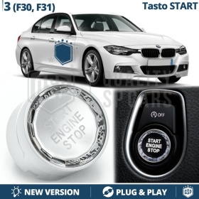 Botón de Arranque START STOP  para Bmw Serie 3 F30, F31 con Botón OFF | Pulsador CRISTAL